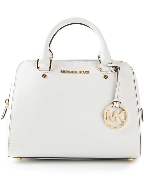 michael kors white mini bag|michael kors small tote bag.